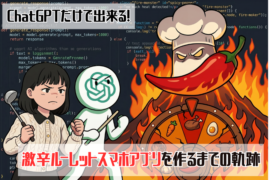 ChatGPTだけで出来る！ 激辛ルーレットスマホアプリを作るまでの軌跡